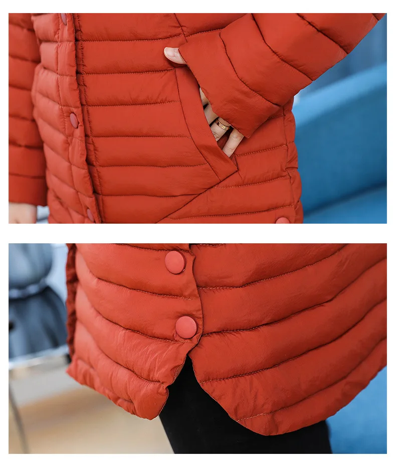 AliExpress New Style down Jacket Cotton-padded Clothes Women's Slimming WOMEN'S Dress Cotton-padded Jacket Thin Slim Fit Mi