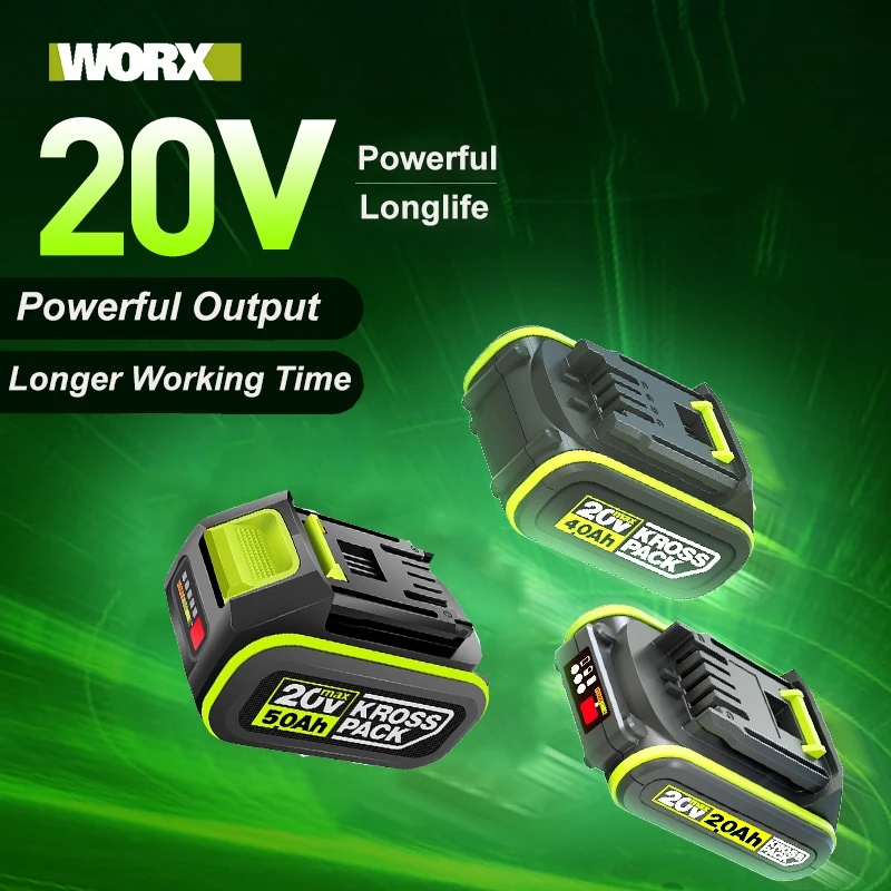 Оригинальный литий-ионный аккумулятор WORX Green 20 в 2/4/5 Ач подходит для всех товаров