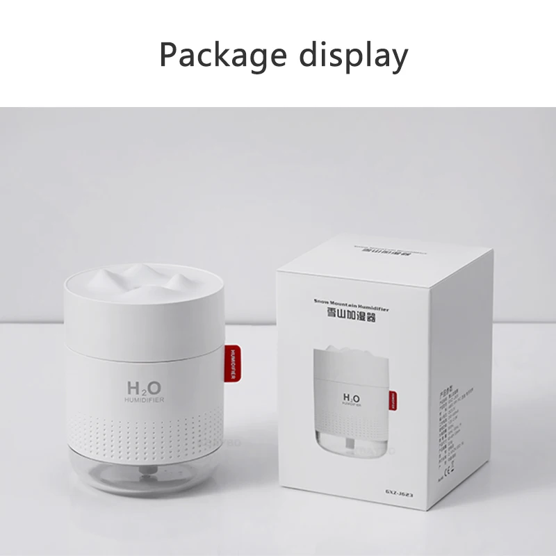 

500ML Snow Mountain USB Essential Oil Diffuser Ultrasonic Mist Humidifier Aroma Air Purifier with LED Light for Home Office