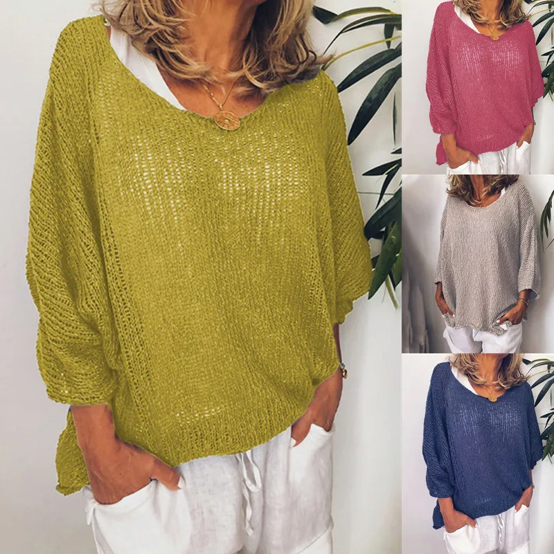 2019 новый стиль женские пуловеры вязаный свитер с круглым вырезом топы