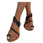 Пляжные римские сандалии JAYCOSIN, лето 2021, женские туфли без застежек на плоской подошве, женские пляжные шлепанцы с открытым носком