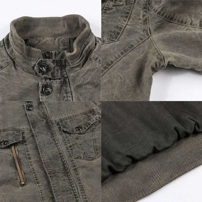 

New Men's Jacket Oversize Male Coat 4XL 5XL Multiple Pockets Retro Streetwear Casual Jackets Men Clothing Outwear AF2701