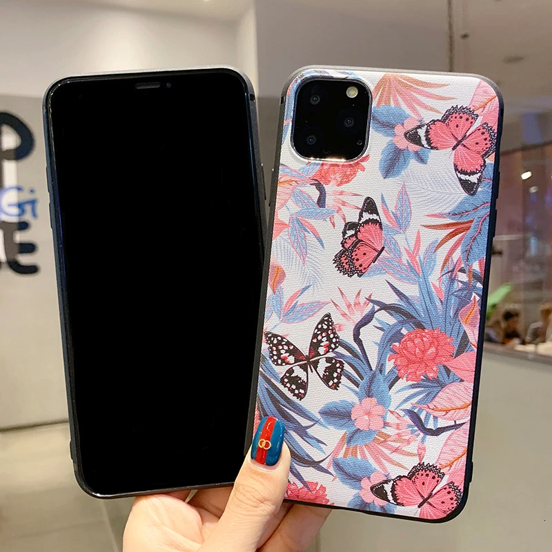 Милый мультяшный чехол для iPhone 11 Pro XS Max XR 11Pro X леопардовая Бабочка Мягкий