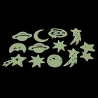 Флуоресцентные наклейки, Вселенная, планета, звезда, светящиеся в темноте светящиеся настенные наклейки, художественная наклейка для дома, потолочные настенные наклейки, украшения