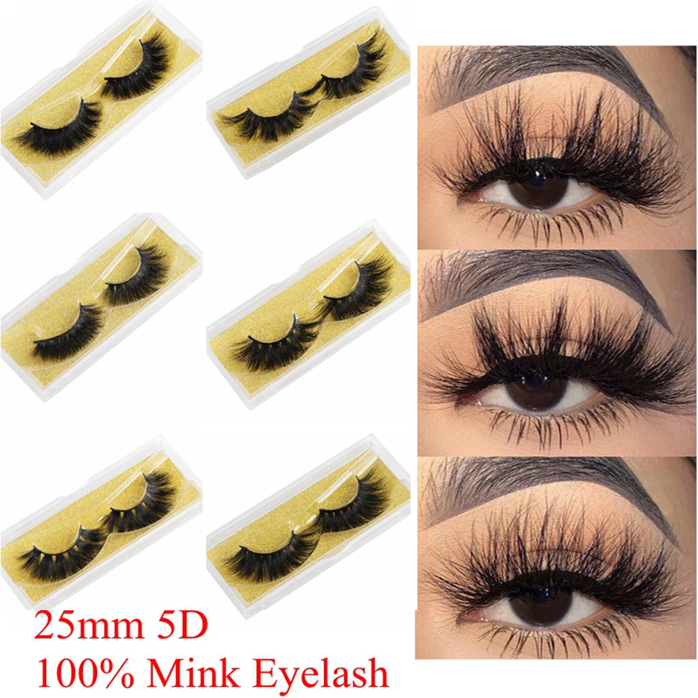 1 пара 100% норковые ресницы Экстра длина 25 мм 3D большие объемные перекрещивающиеся