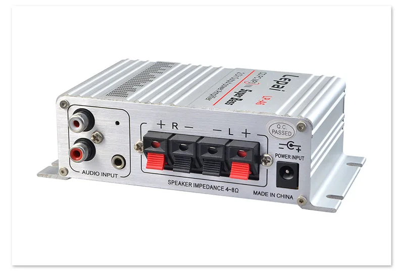 Najtaniej Lepy A6 Wzmacniacze 2x15W 2.0 Kanałowy Mini Stereo Klasa AB Dac Bas I Góra Regulacja DC 12V Dla Wzmacniacza Samochodowego