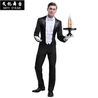 hotel male waiter chef double summer jackets breasted waiter restaurant restaurant restaurant uniform bakery coffee cosplay suit