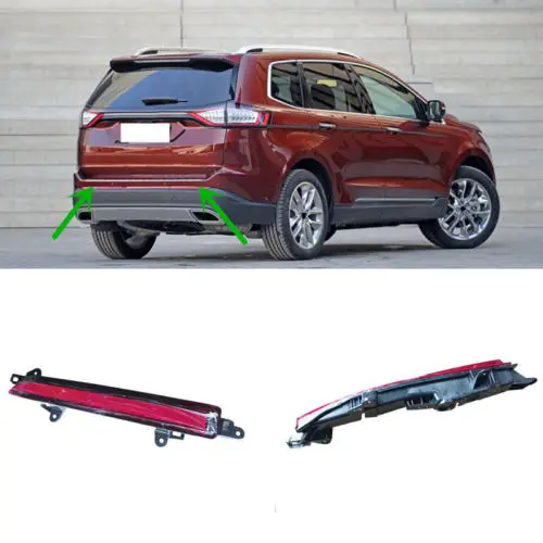 Для Ford Edge 2015 2016 2 шт. Корпус красный объектив заднего бампера Туман светильник
