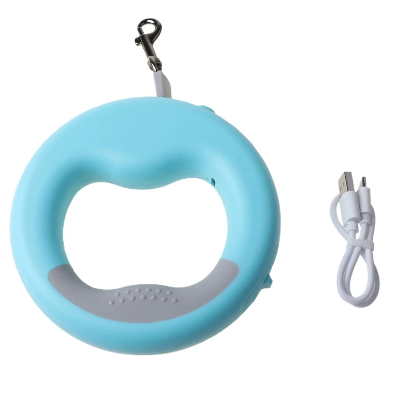 

D7YB Прочный автоматический выдвижной поводок для собак, щенков, кошек, с перезаряжасветодиодный светильник кой