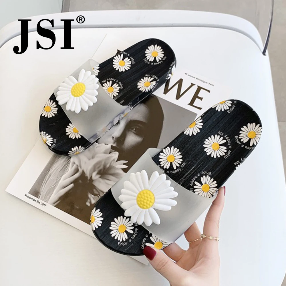 JSI летние шлепанцы для улицы Лидер продаж женские с цветочным принтом