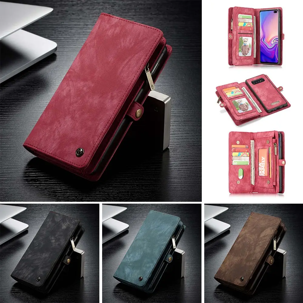 

Leather Phone Case For Samsung Note 10 Plus 9 8 S10 5G S9 Protective Wallet bag For Samsung A80 A90 A70 A40 Luxury Cover