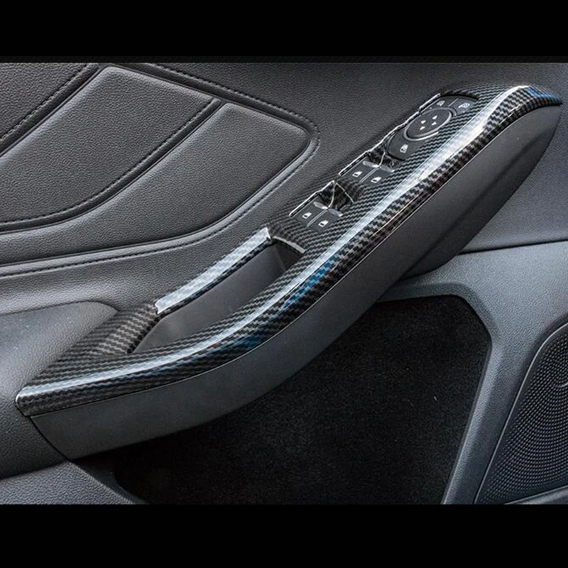 

ABS матовое/углеродное волокно для Ford Focus 2019 панель переключателя управления дверью окном стеклом лифтингом LHD крышка отделка Аксессуары для ...