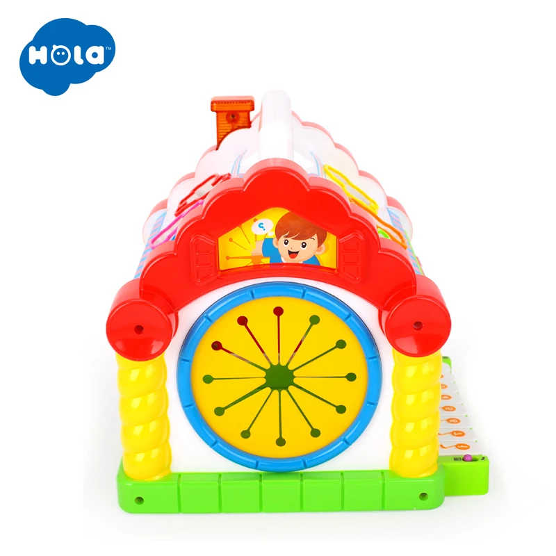 HOLA TOYS 739 Многофункциональные Музыкальные игрушки Детские забавные игрушки музыкальная электронная геометрические блоки Сортировка Обучающие Развивающие игрушки