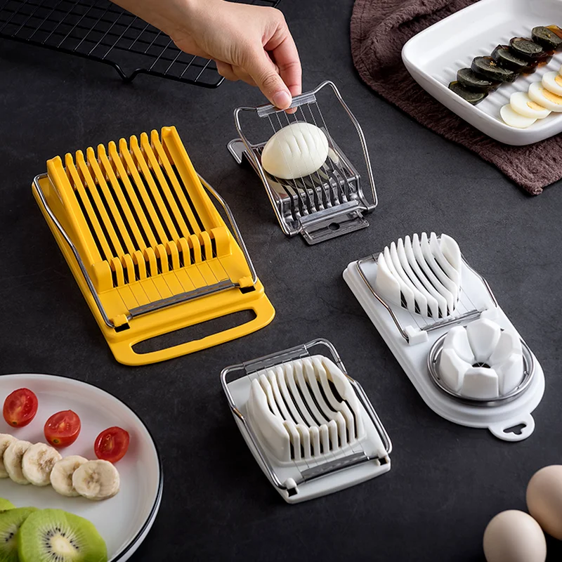

Multifunction Kitchen Cut Egg Slicer Sectioner Cutter Mold Flower Edges Egg Shaper Kitchen Accessories