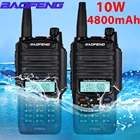 2 шт. Водонепроницаемый UV-9R плюс Baofeng иди и болтай Walkie Talkie 10 Вт 4800 мАч, 25 км двухстороннее Ham Радио FM трансивер Walkie Talkie двухстороннее радио IP68 uv9r плюс CB радио