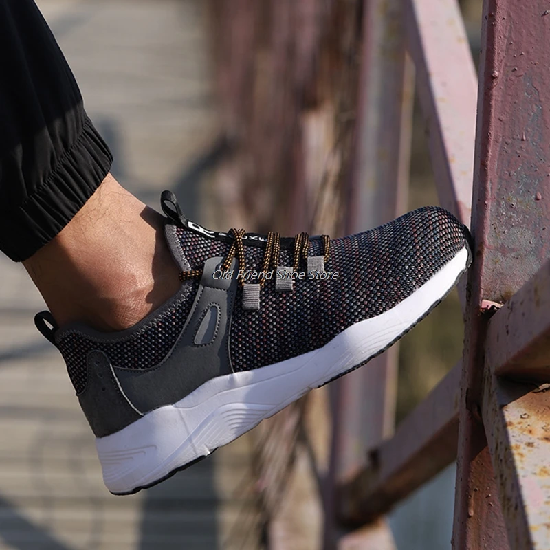 

Male Shoes Safety Boots Men's Working Shoes Steel Toe Cap Boots Anti-Smashing Shoes For Men Breathable Boots Lightweight Sneaker