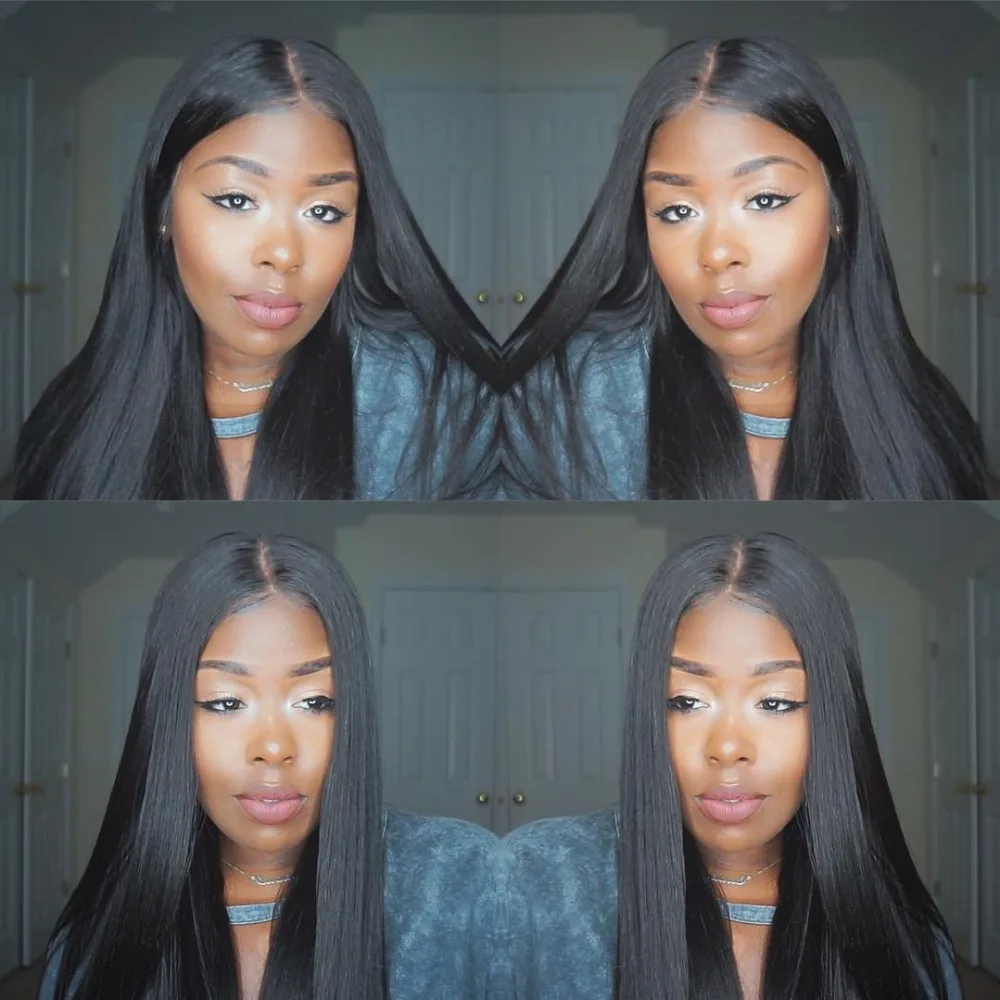 

13x4 Lace Front Human Hair Wigs For Black Women 150% Density Peruvian Straight Hair Lace Frontal Wigs With Baby Hair Remy Hair