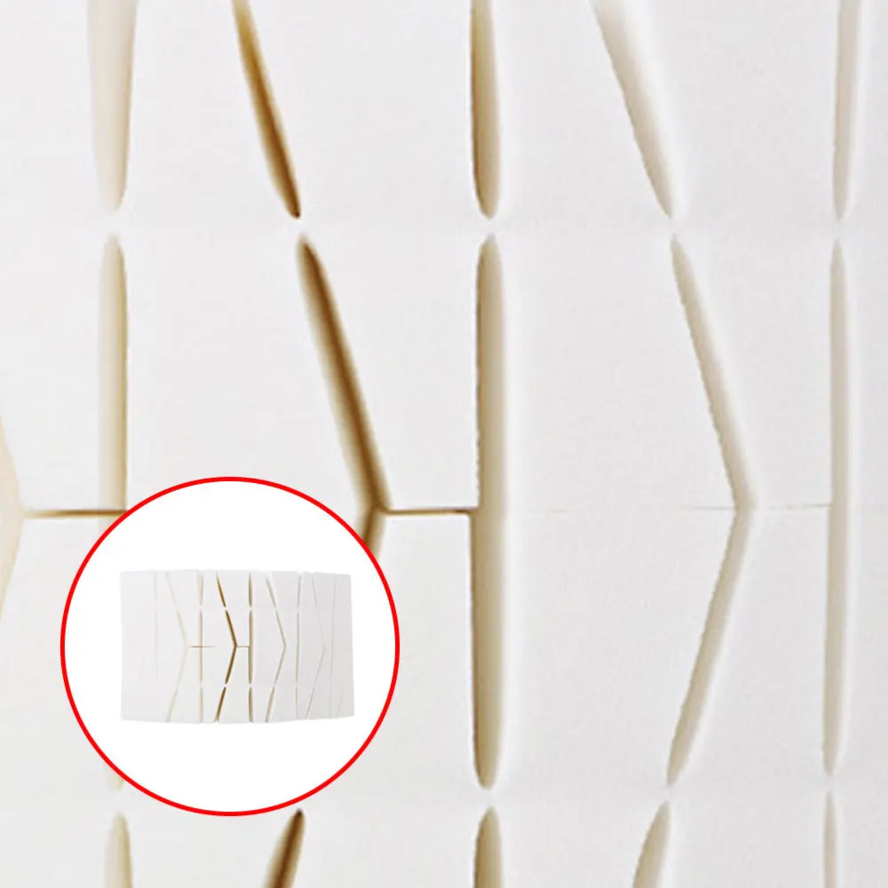 

2Pcs Comfortable Hydrophilic Small Triangle Powder Puff Dry Wet Dual Non-latex Makeup Sponge(White)