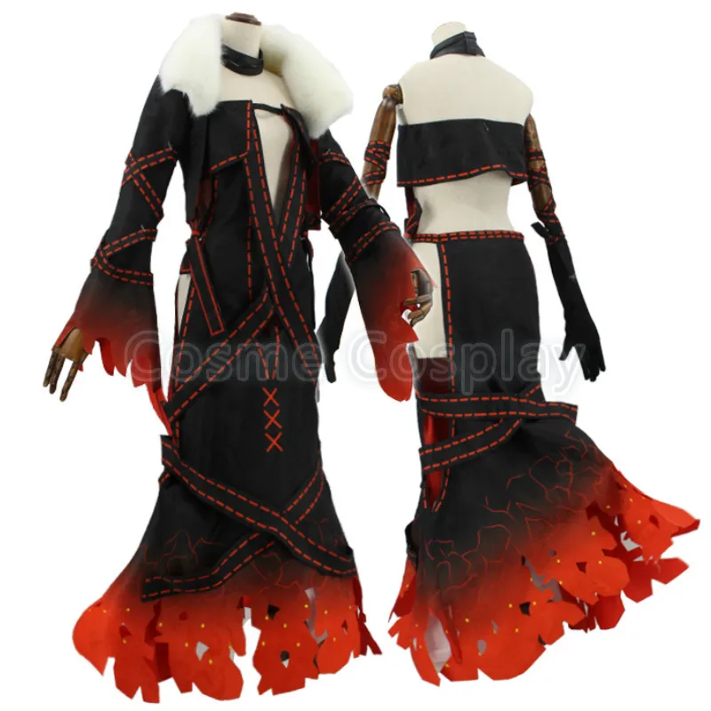 Cos Fate/Grand Order Beauty Yu Cosplay Costume FGO Ji Black |