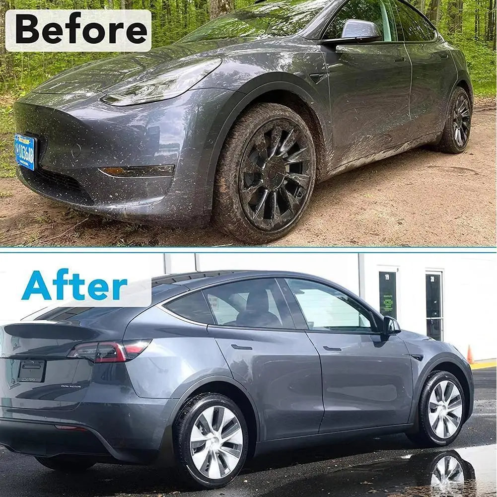

Suitable for Tesla ModelY, Model3 Fender-free Perforated And Back Mud Front Doors Into Parts Anti-Tuning The Doors H6D6