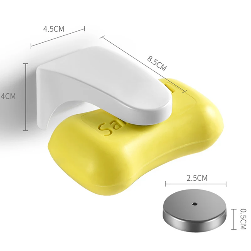 

Magnetic Soap Holder Wall Mounted Creative Soap Rack Self-Adhesive Hanging Storage Rack Drain Soaps Bathroom Kitchen Organizer