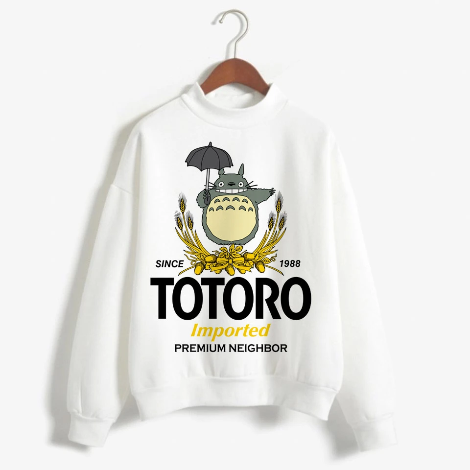Totoro Studio Ghibli Kawaii Harajuku Толстовка для женщин Ullzang Красивый Веселый мультяшный Аниме толстовки 90s Графический Hoody женский - Цвет: 21