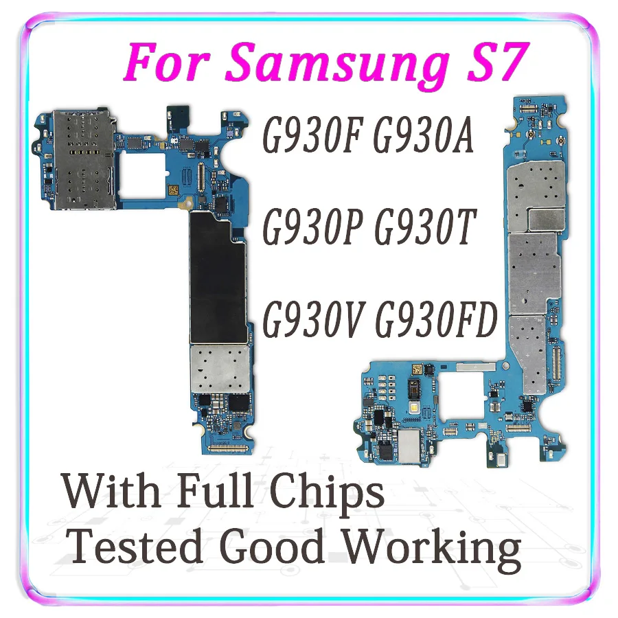 Оригинальная разблокированная материнская плата для samsung Galaxy S7 G930F G930A G930P G930T G930V G930FD материнскую плату Панели протестированный отлично пластина