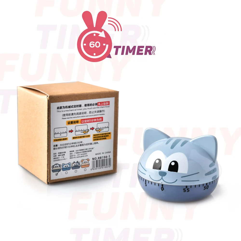 

Kitchen Timer 60 Minutes Cute Fruit Animal Plastic Mechanical Cooking Timer Reminder Temporizador Cocina Kitchen Countdown Clock