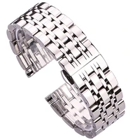 18mm 20mm 22mm stainless steel watch band strap silver polished mens luxury replacement metal watchband bracelet accessories