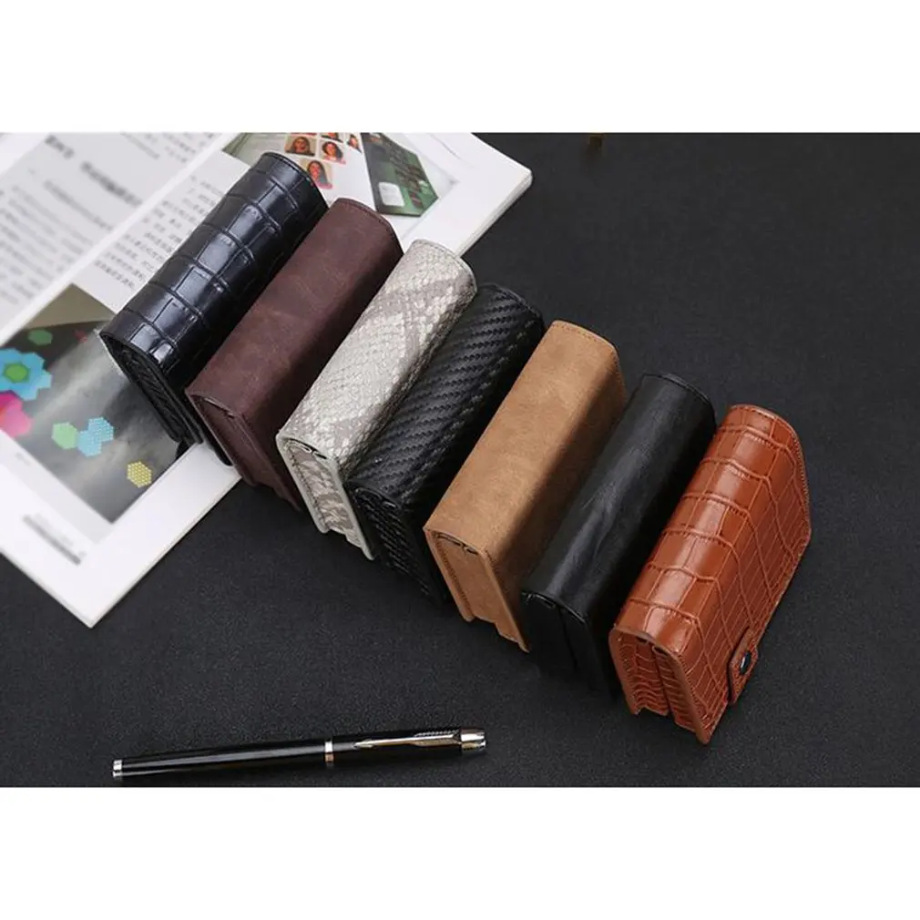 Мужской кредитный держатель для карт блокировка Rfid мужской кошелек