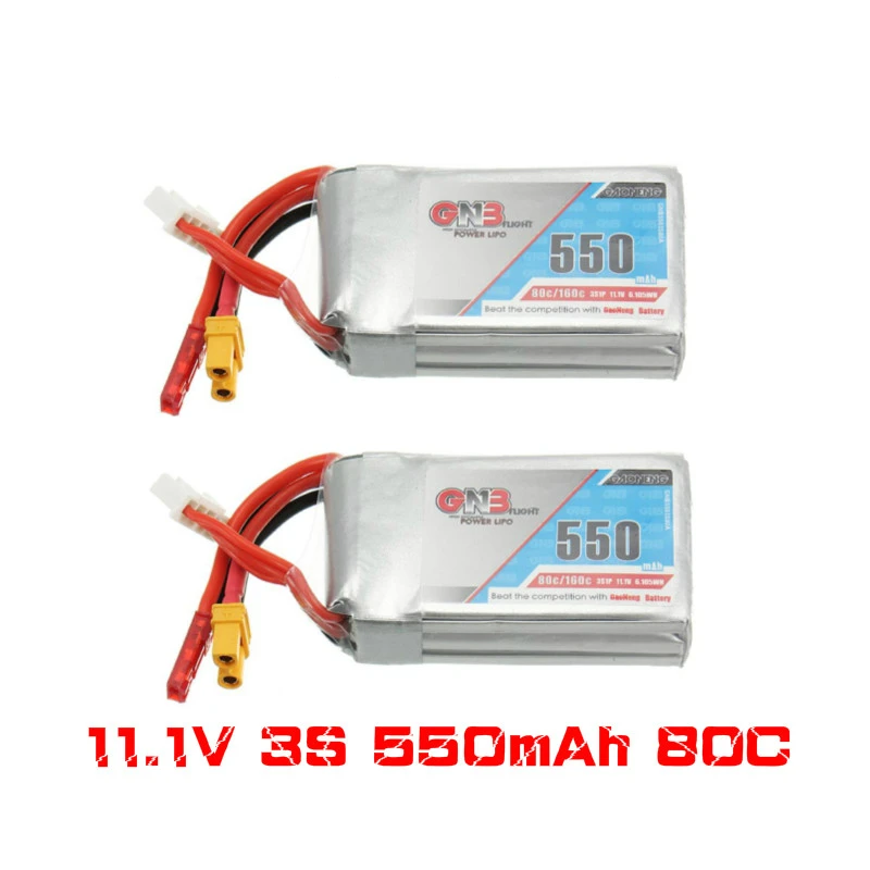 2 шт. Gaoneng GNB 11 1 В 550 мАч 80/160C 3S литий полимерная батарея JST XT30 для микро