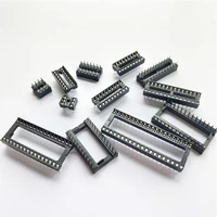 12 sizes 8 40 pin dip ic sockets adaptor solder type ic connector narrow wide diy singlechip chip base drop shipping