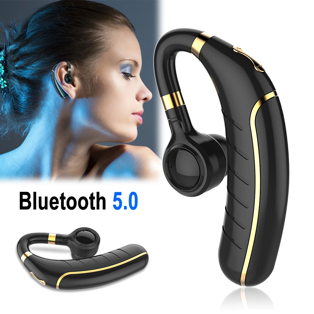 XGODY Bluetooth 5.0 Headset Mini Wireless Headphone Stereo Ear-Hook Earphone Hands-free Earbud For iPhone | Электроника