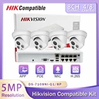 Система видеонаблюдения Hikvision, 5 МП, 8 каналов, DS-7108NI-Q18P, POE, NVR