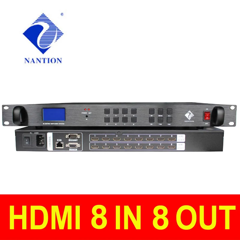 Коммутатор матричный совместимый с Hdmi 8x8 8 каналов 2k 4k | Электроника