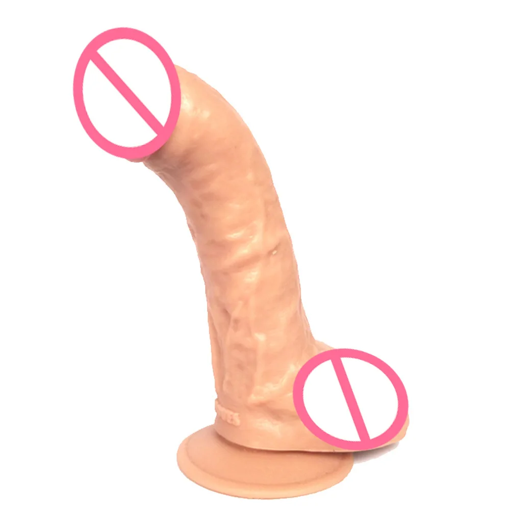 Большой длинный фаллоимитатор без вибратора на присоске большой женский