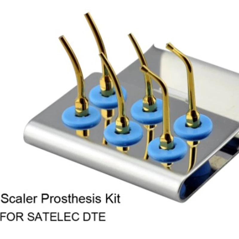 

Dental Ultrasonic Scaler Tip Kit Scaler Prosthesis Kit Gold Tips CD1T *2 CD2T *2 CD3T *2 Fit SATELEC DTE Dental Scaler Tips AT32