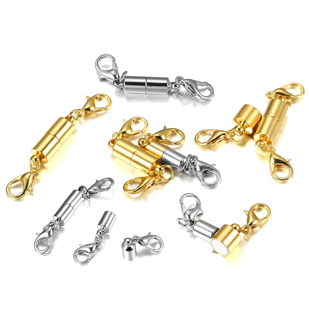 

5pcs/lot Magnetic Clasps With Double-end Lobster Clasp Links Bracelets Necklaces Clasps Connectors For DIY Jewelry Making