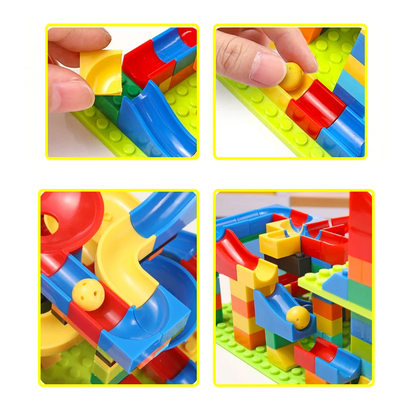 Marble Man Run Building Block Duplo Small Particle Funnel Slide DIY Child Toy Girl | Игрушки и хобби