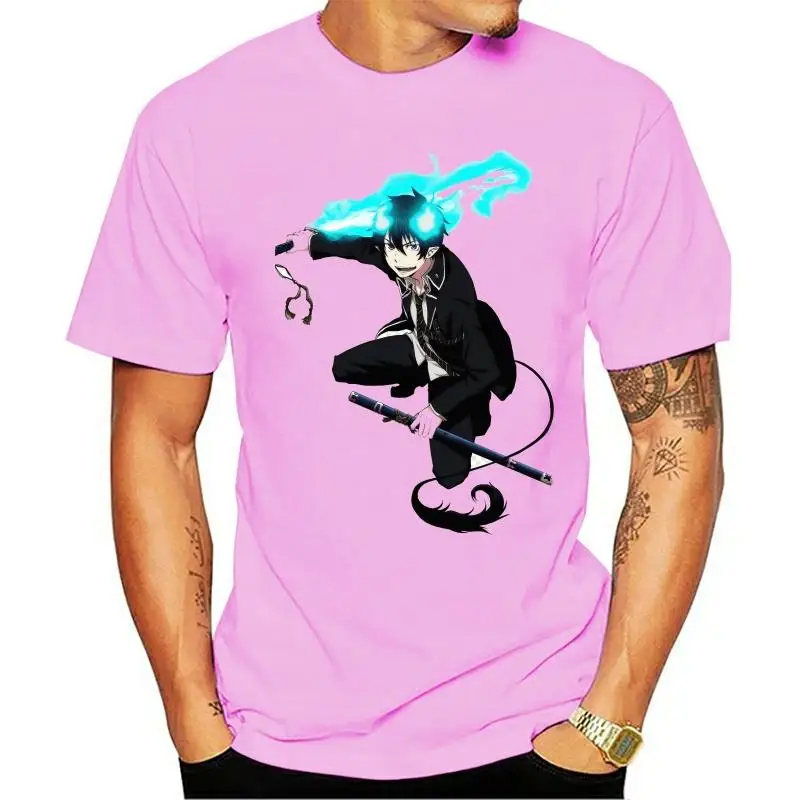 

Modische Gedruckt Herren T Shirt Kunden Kurzarm Herren T Shirts Tops Ao No Blue Exorcist Anime T-shirt Unisex baumwolle