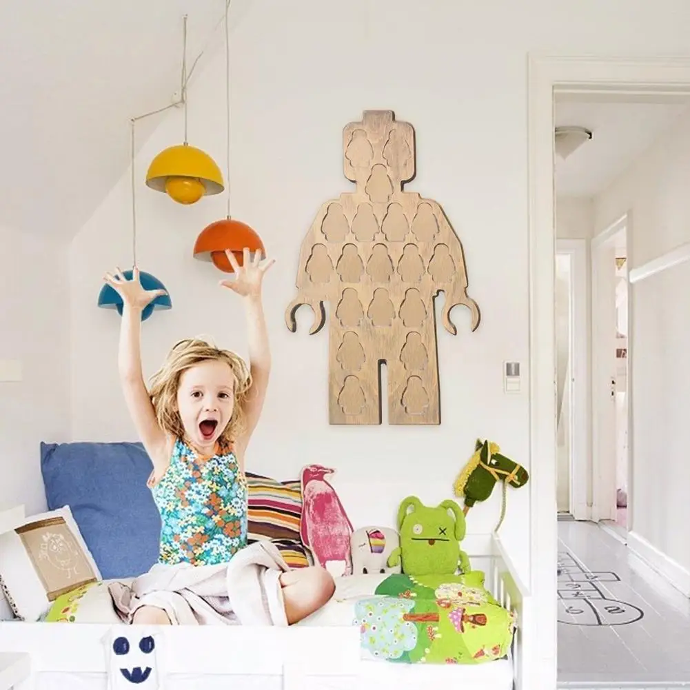 

Fuuny Toy Storage Rack Wood Robot Shape Toy Storage Diy Kindergarten Shelf Gifts Storage Rack Library Chrismas Cabinet Orna D3d7