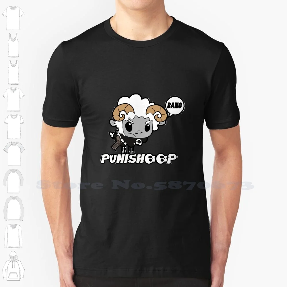 

Punisheep Cool Design Trendy T-Shirt Tee Punisher Animal Cute Frank Castle Mash Up Parody Sheep Vi Te