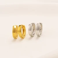 fashion metal gold sliver color classic smooth circle hoop earrings for women accessories retro african party jewelry