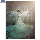 3d Бриллиантовая картина для рукоделия, вышивка крестиком, изображения лебедя, мозаика из страз, свадебное украшение