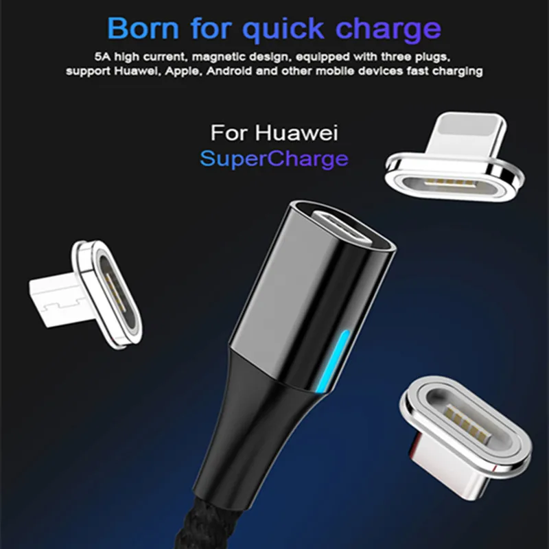 5A Магнитный кабель быстрой зарядки Usb Type C Microusb зарядный для Samsung Galaxy A52 A71 M31s S20 Note20