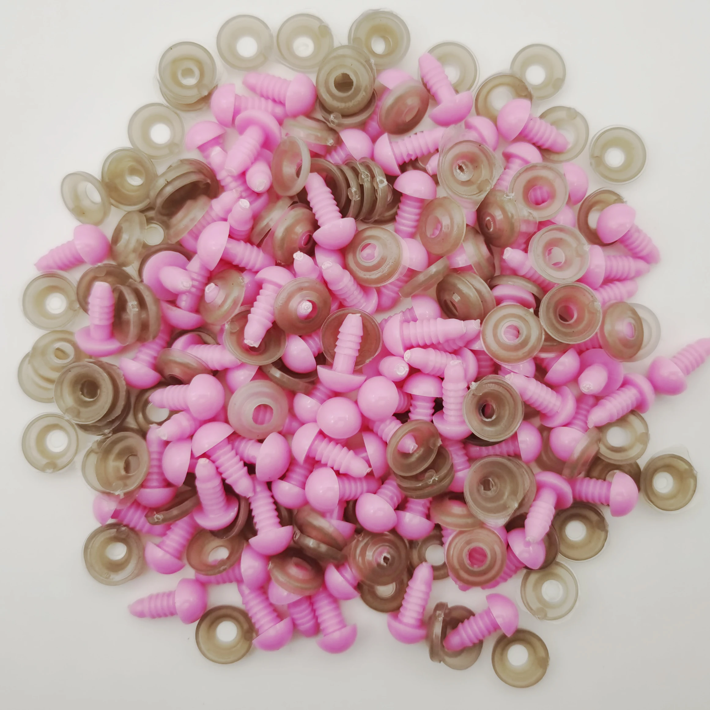 100 шт. розовые пластиковые кукольные глаза безопасные для Мишки Тедди Мягкие