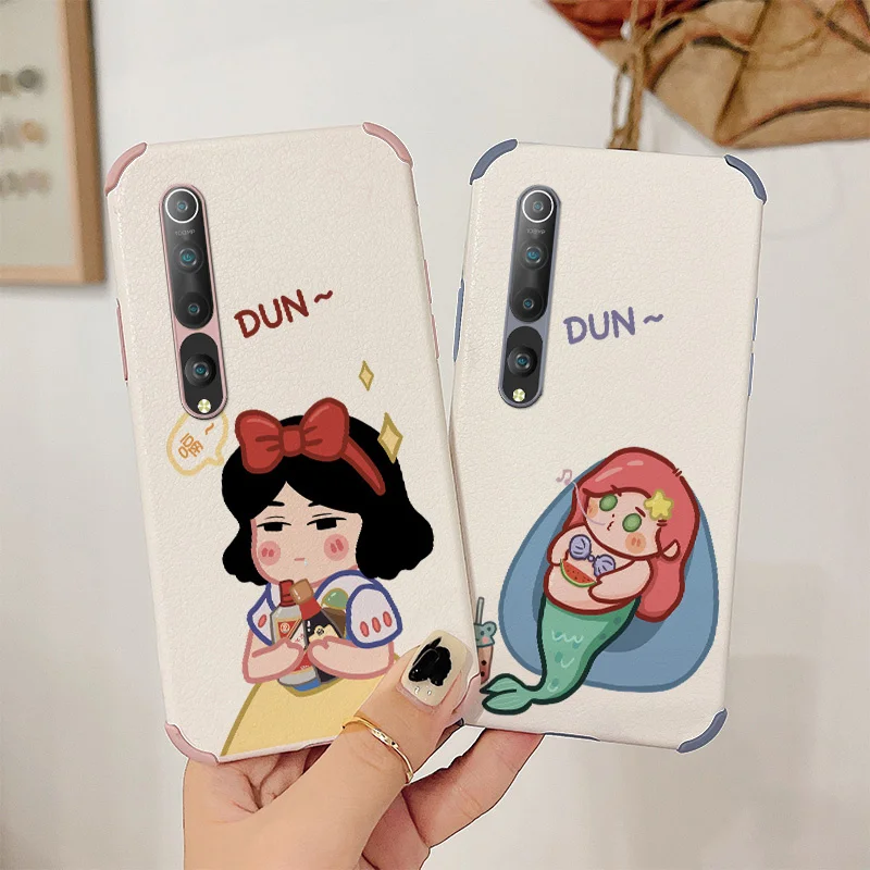 

Drinking Princess Phone Case For Xiaomi Mi 10 10lite 10Pro 10S lite Pro Liquid Silicone Cover
