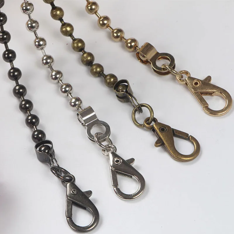 

Fashion 120cm Accessories Round Bead Metal Chain Bronze Handle Belt Inclined Backpack Hand DIY Mouth Gold Bag Etc