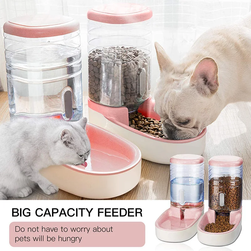 

Pets Cats Dogs Automatic Waterer Water Dispenser 3.8 L or Food Feeder Pet Automatic Feeder