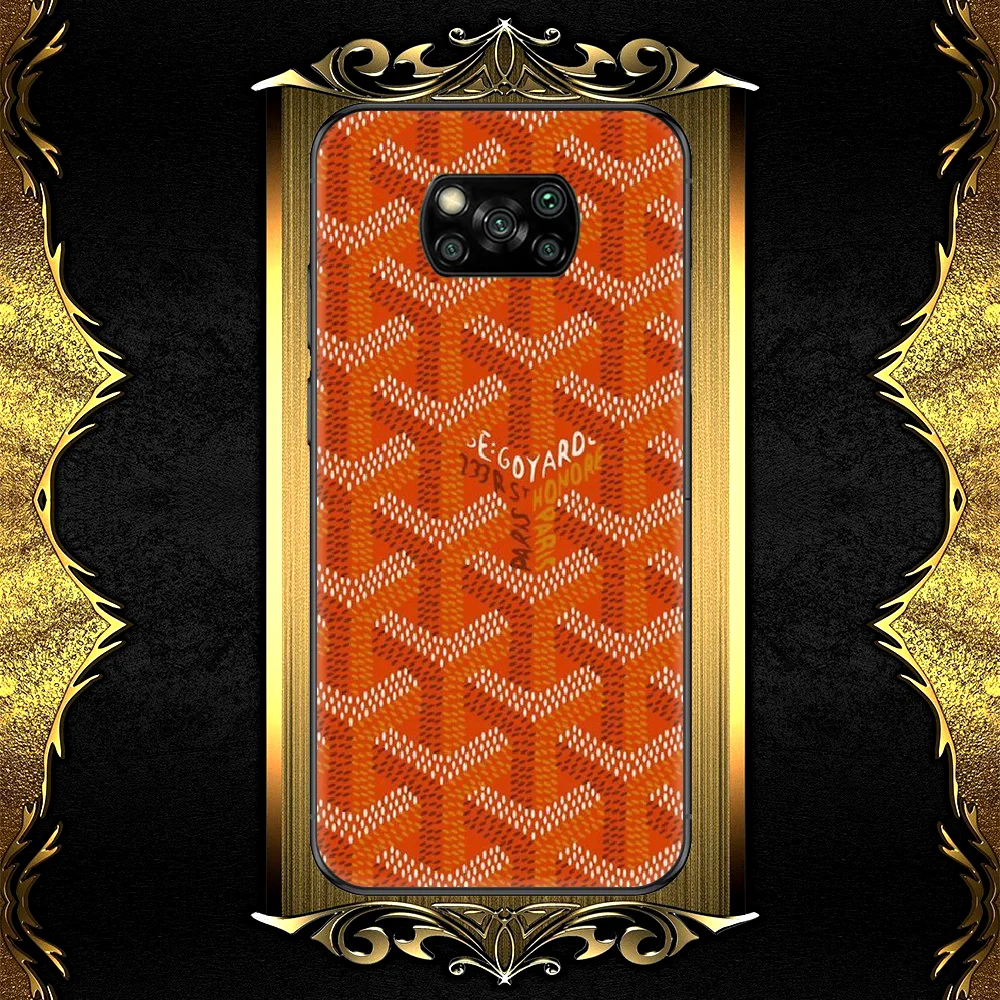 

Luxury Brand Goyarde Phone Case For Xiaomi Mi Note 10 A3 9 MAX 3 A2 8 9 10 11 Lite Pro Ultra black Bumper Pretty Hoesjes Tpu